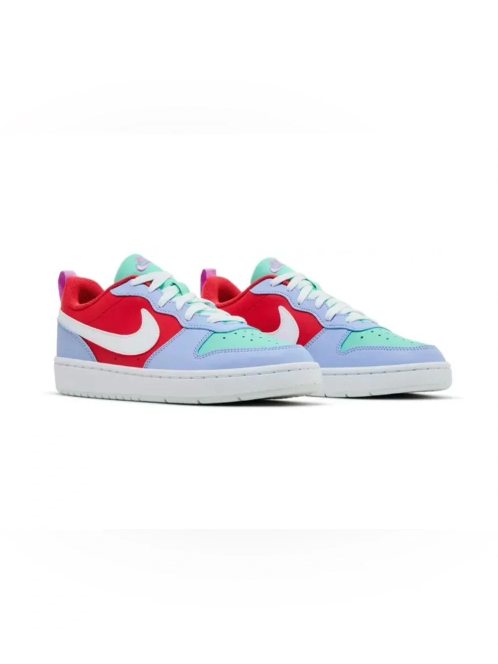Nike Court Borough Low Recraft GS Cobalt Bliss Track Red Size 7y (8.5 Women) NWT